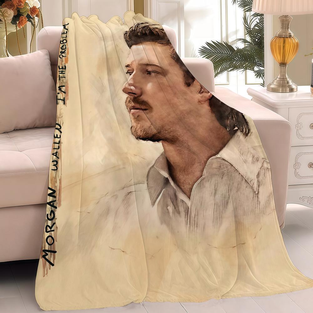 Singer M-morgan W-wallen Blanket Warm And Soft Suitable For Bedroom Living Room Sofa Bed Office Travel Camping