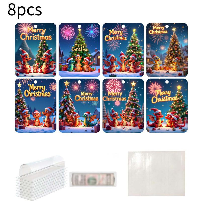 

Christmas Decorative 8pcs Money Clip Pendant Festival Cash Clip Gift Wrapping Style 3