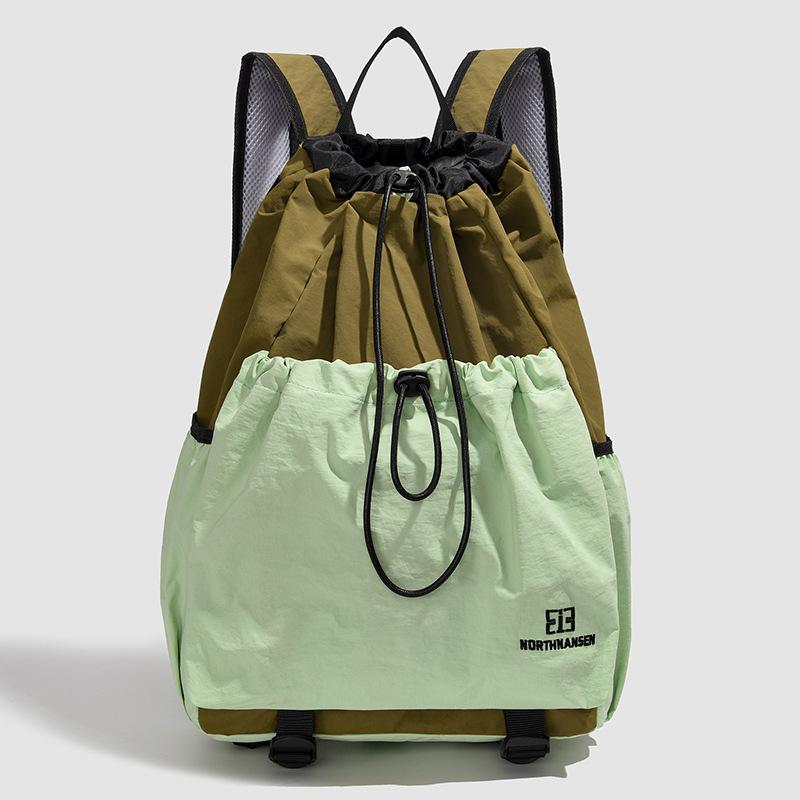 Outdoor Camping Leisure Backpack Drawstring Design Travel Mountaineering Light Sports Fitness Men and Women Backpack