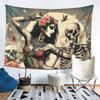 Alexander Gothic Las Elegantes Girls Day Of Dead Skull Tapestry Wall Hanging Aesthetic Home Decor Tapestries for Dorm Room