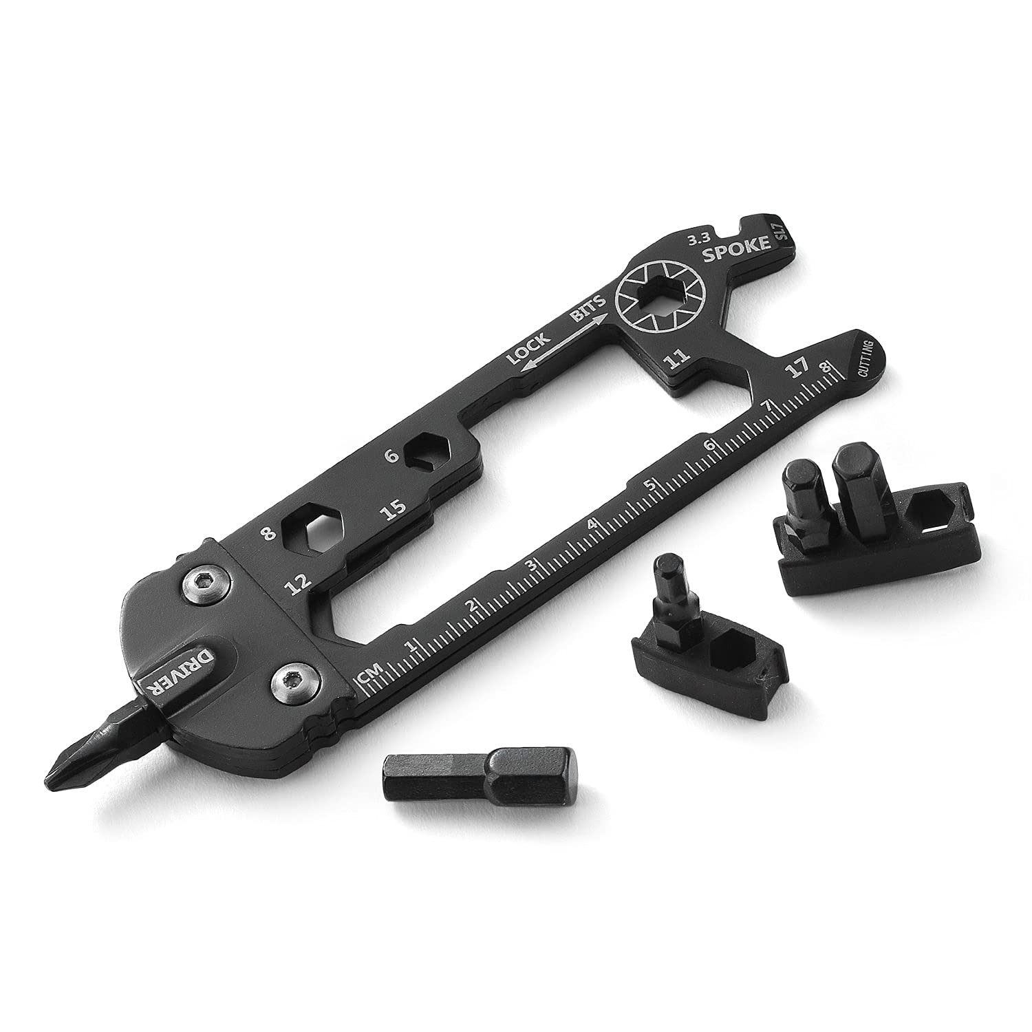 

Umi Велосипедный набор для ремонта велосипеда для экстренного использования на открытом воздухе с набором отверток и линейкой Черный [Бренд Amazon] Мультитул 20-в-1 Набор мультитулов, чёрный