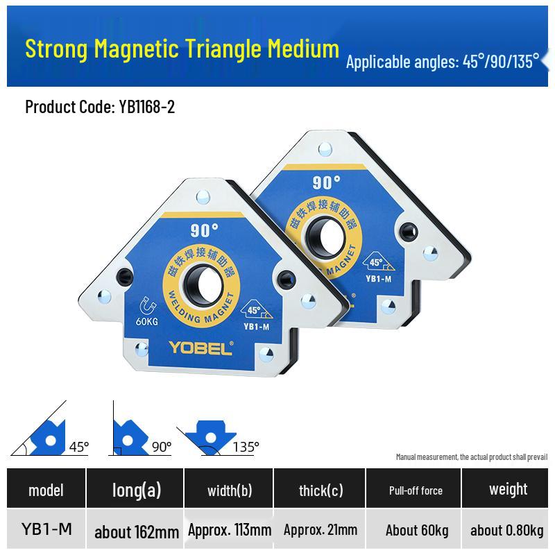 Right Angle Welding Magnet Holder - 90° Strong Magnetic Triangle Positioner