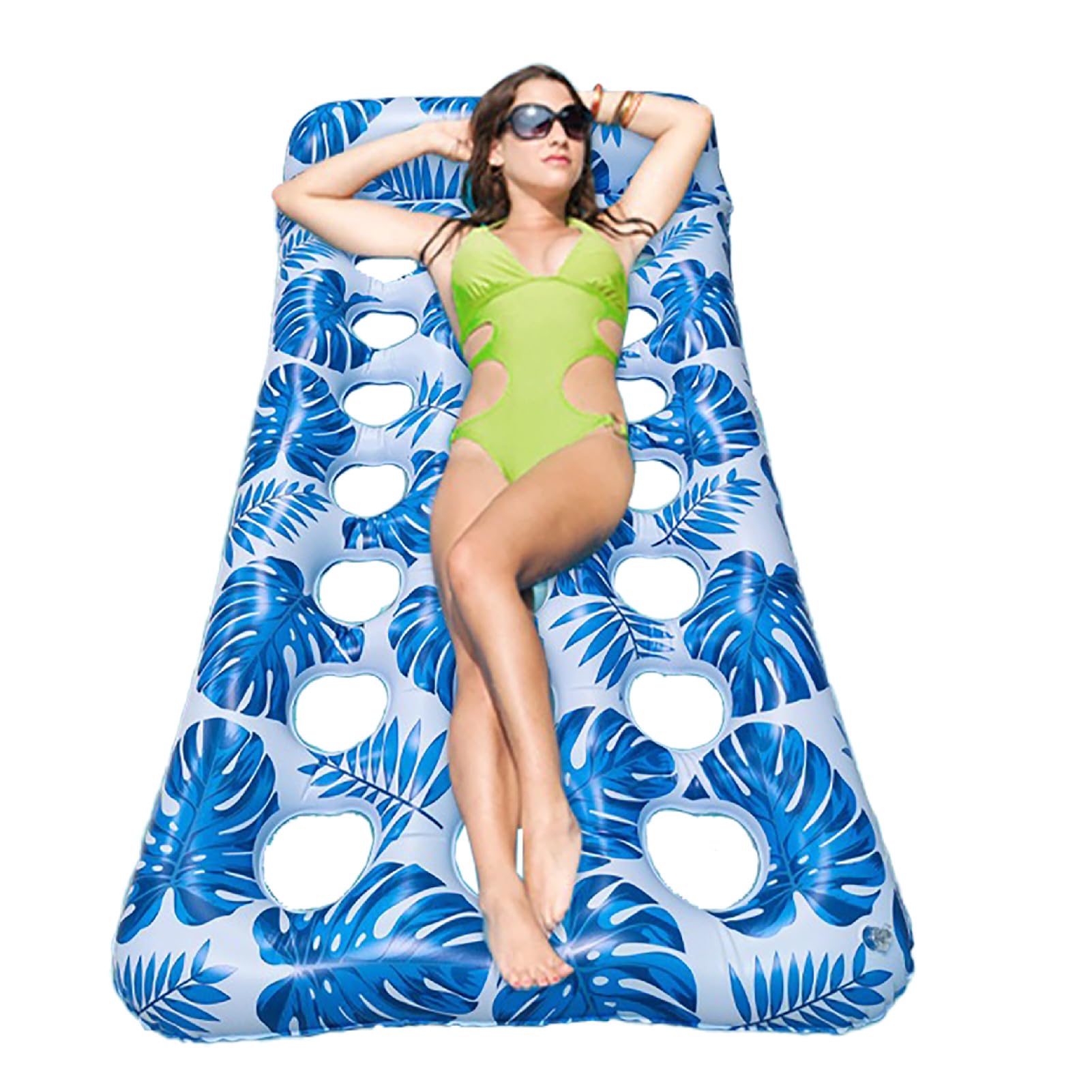 

Надувной матрас CAWKAY, Водный матрас, Надувной матрас, Водный гамак со спинкой, Водный диван, для океана, бассейна, водных игр и пляжных развлечений (синий)