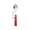 Four-Piece Cutlery Set: Stainless Steel Steak Knife, Fork, Spoon, with Rosewood Handles.