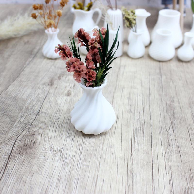 Miniatur Weiße Kunstvase für Puppenhausdekoration