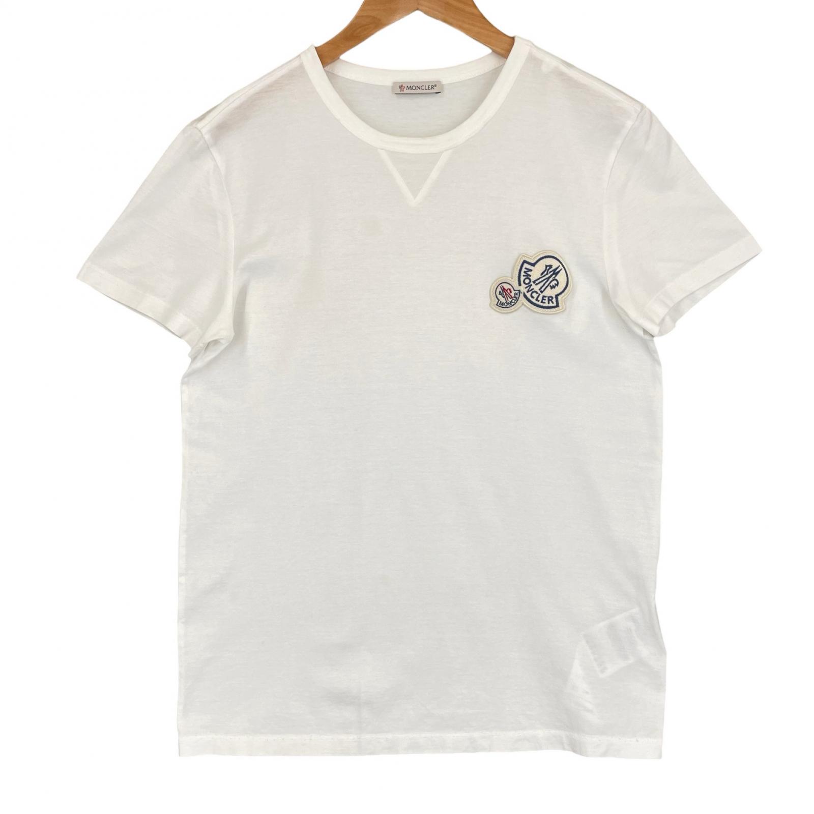 MONCLER S MENS Short Sleeve T-shirt White Authentic Model C-SCOM-20-2357