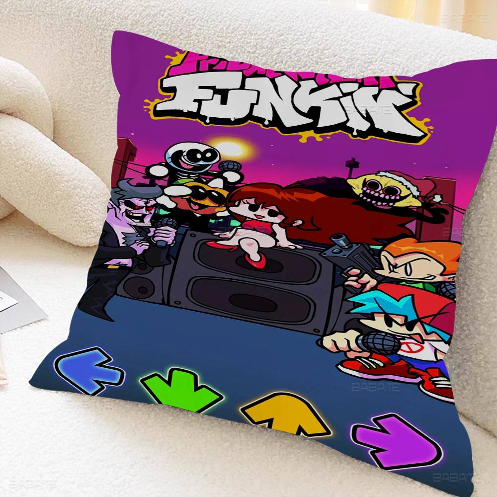 Games Friday Night Funkin Cushion Cover Polyester Sofa Cushions Decorative Throw Pillows Home Decoration Pillowcover