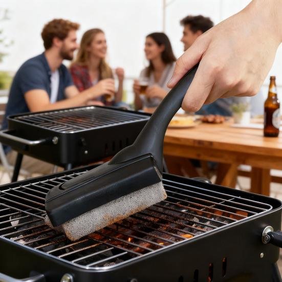 Zestaw Kamień do Czyszczenia Grilla i Skrobak Naturalny Ceramiczny Pumeks Czyszczenie Grilla do Rusztów Kuchenka Piekarnik Bezpieczny Nie Rysujący Szczotki do BBQ
