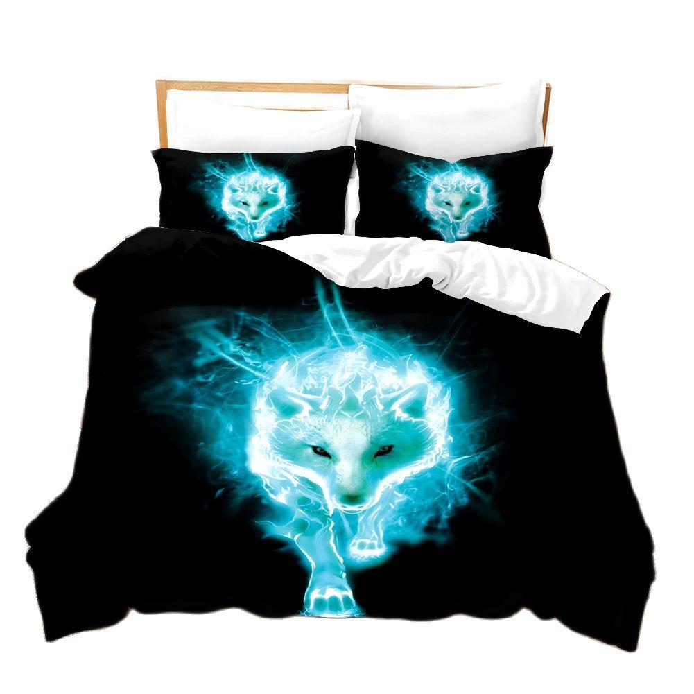3D Die Wolf-Serie Bettwäsche-Sets Bettbezug-Set mit Kissenbezug Twin Full Queen King Bettwäsche Bettwäsche