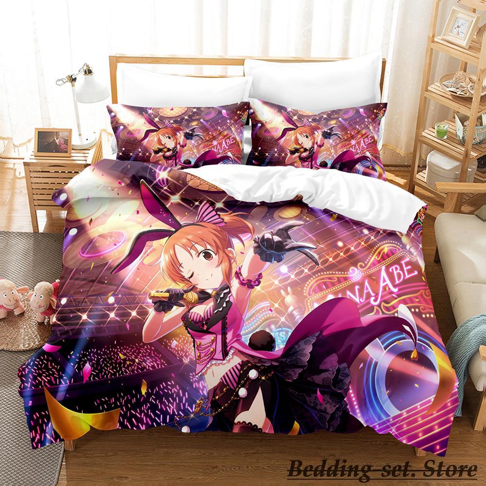 Comforter The Idolm@Ster Cinderella Girls Starlight Stage Bedding Set Single Twin Full Queen King Size Bed Set Kid Bedroom Duvet Sets