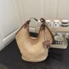 Pvc Woven Tote Bag For Summer Beach Vacation With Large Capacity And Magnetic Closure
