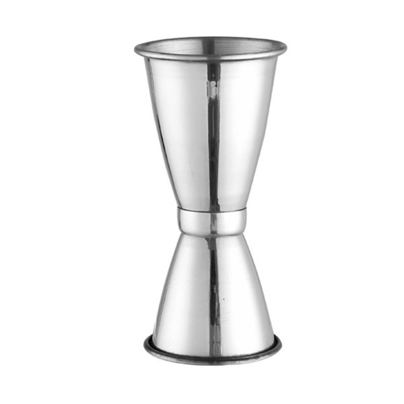 Stainless Steel 30/60ml Measuring Cup Double Ended Curled Edge Cocktails Graduated Measure Device Home Bar High-end Wine Utensil