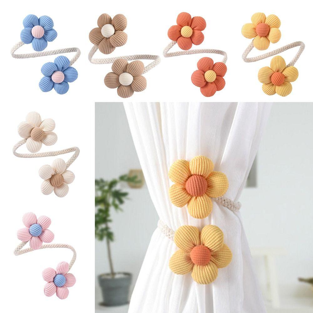 1Pcs Flower Shape Curtain Tieback No Punching Curtain Strap Fashion Curtain Buckles  Home Decoration