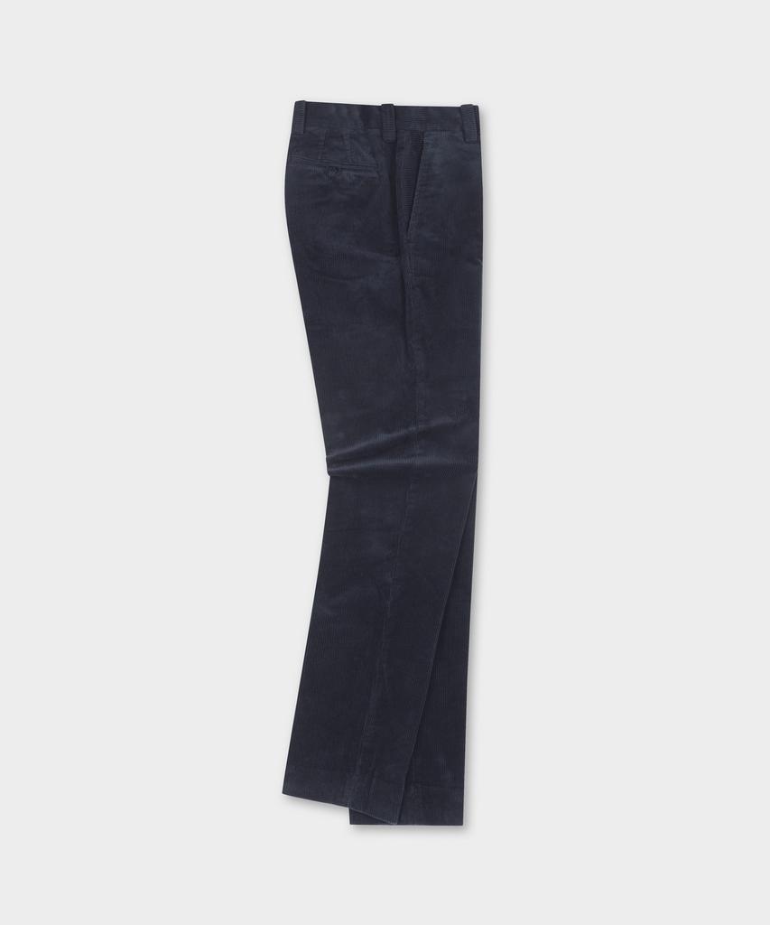 BROOKS BROTHERS Slim Fit 8W Corduroy Pants (Navy) (Bbpcmnf402)