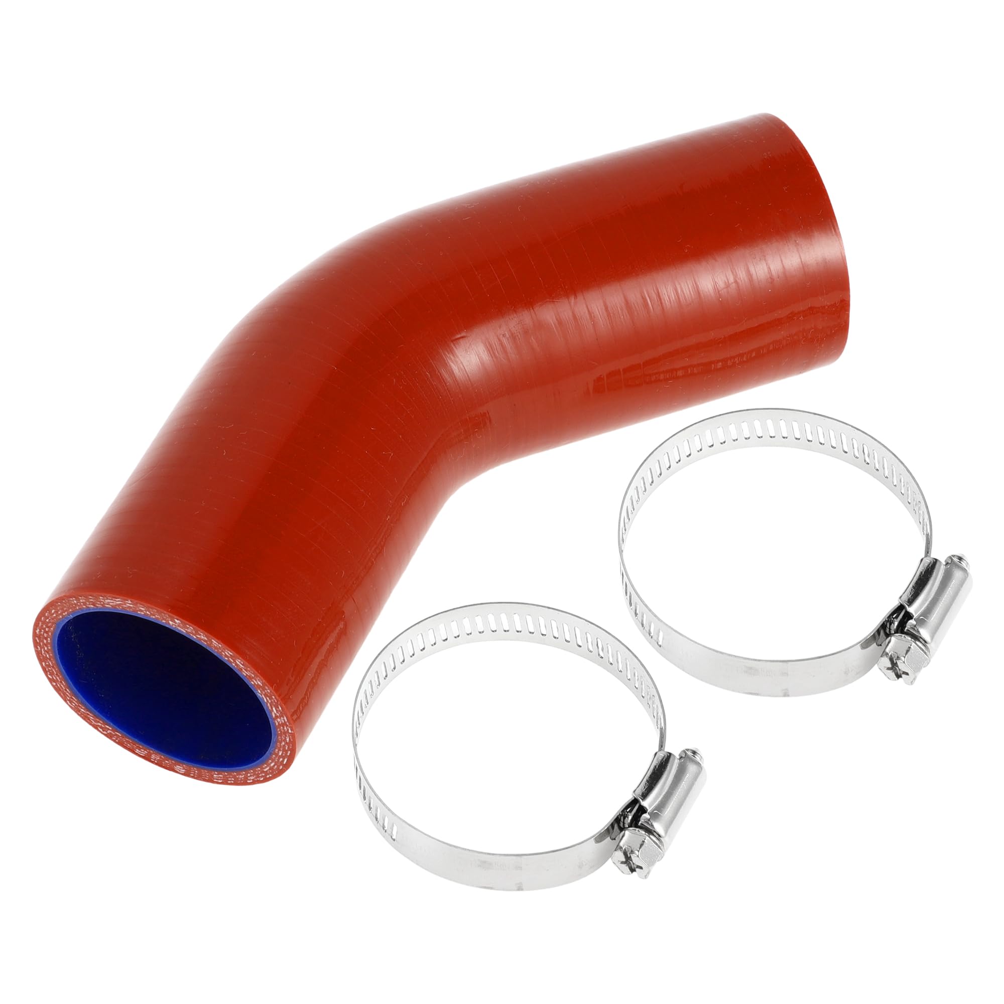 

X AUTOHAUX Силиконовый шланг Силиконовая трубка Колено 45 градусов Универсальный 4-слойный Армированный Давление 45° Length 90mm Inner