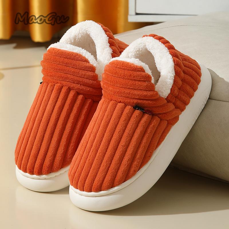 Cozy Plush Shoes for Women Men Home Cotton Slippers Comfortable Indoor Slip on Fuzzy Ankle Shoes Thick Bottom Pantuflas Mujer
