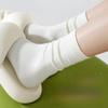 5/10 Pairs Women's Seamless Solid-Color Cotton Mid-Calf Socks