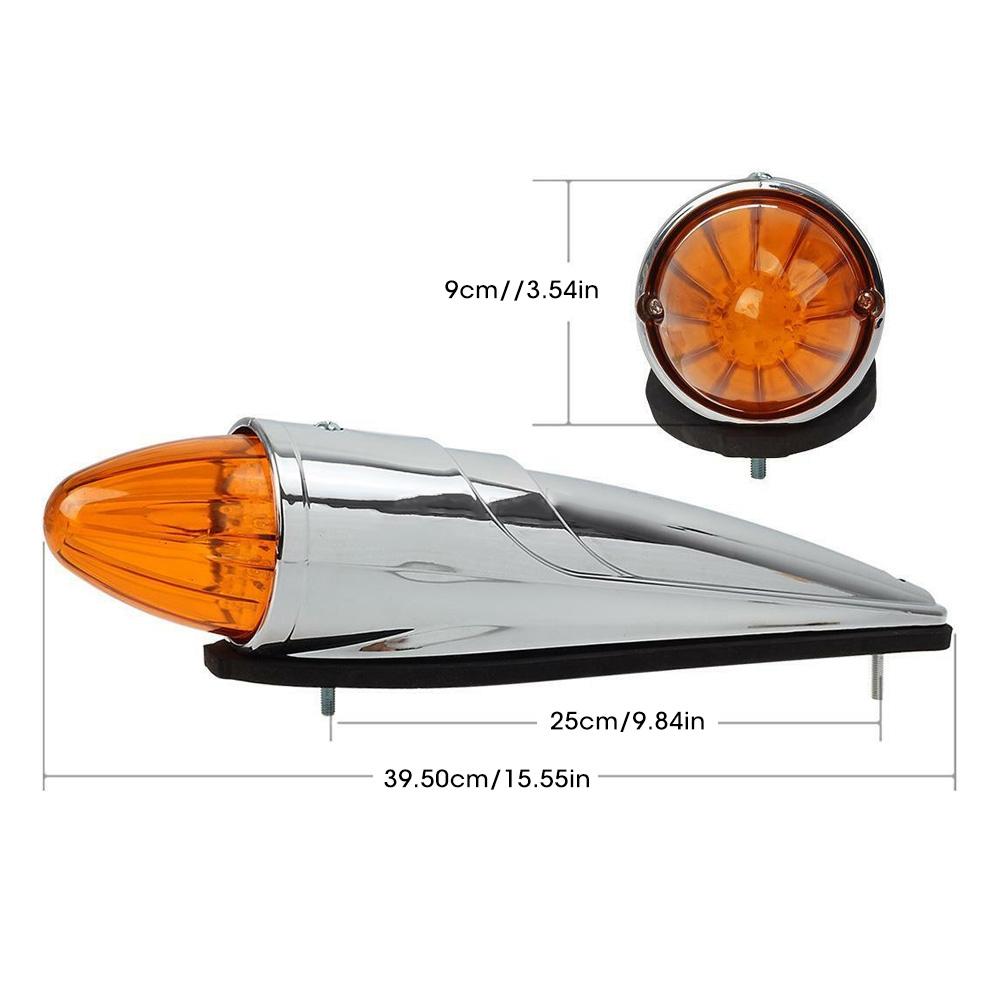 5pcs/set 17LED Amber Truck Roof Cab Marker Light Bright Waterproof Lamp Fit for Peterbilt
