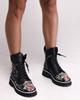 Demi Boots Evromoda 3135011 36 Black Leather Biker