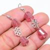 Strawberry Quartz Gemstone 925 Sterling Silver Jewelry Earring 2.17" GK-3145