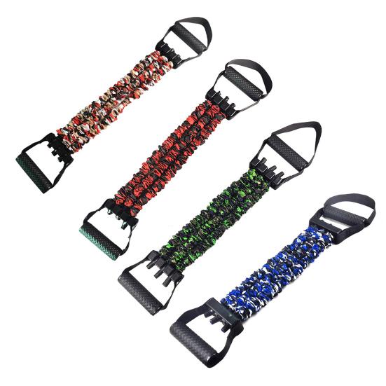 Adjustable Resistance Band with Detachable 3-Tube Chest Expander Shoulder Stretcher Men Training Full Body Stretching Band with Handle