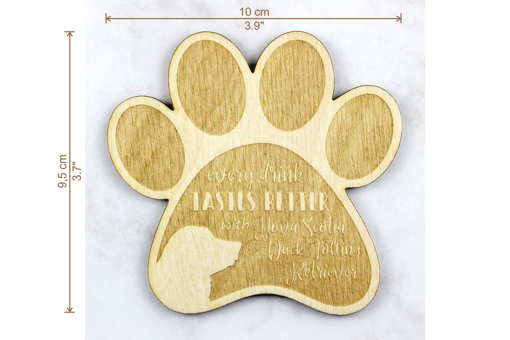 Nova Scotia Duck Tolling Retriever, Yarmouth Toller - Mug coaster, engraved coaster with dog, gift for dog lover by Art-Dog brand