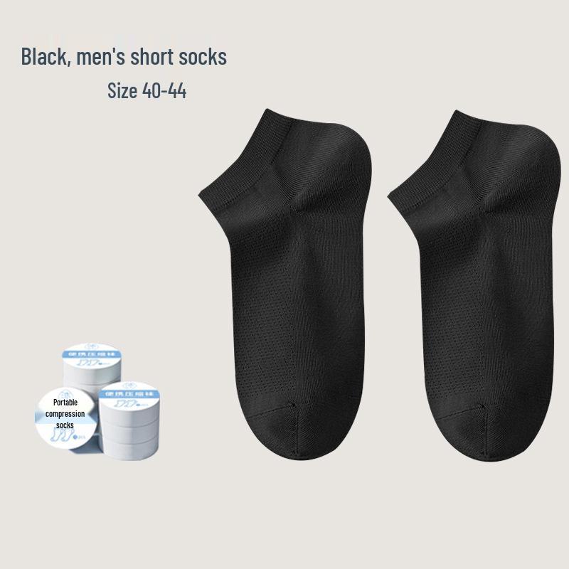 

Unisex Disposable Compression Socks - Black & White, Summer Thin, Mid-Calf, Travel-Friendly, Ideal for Daily Use & Military Training One Size