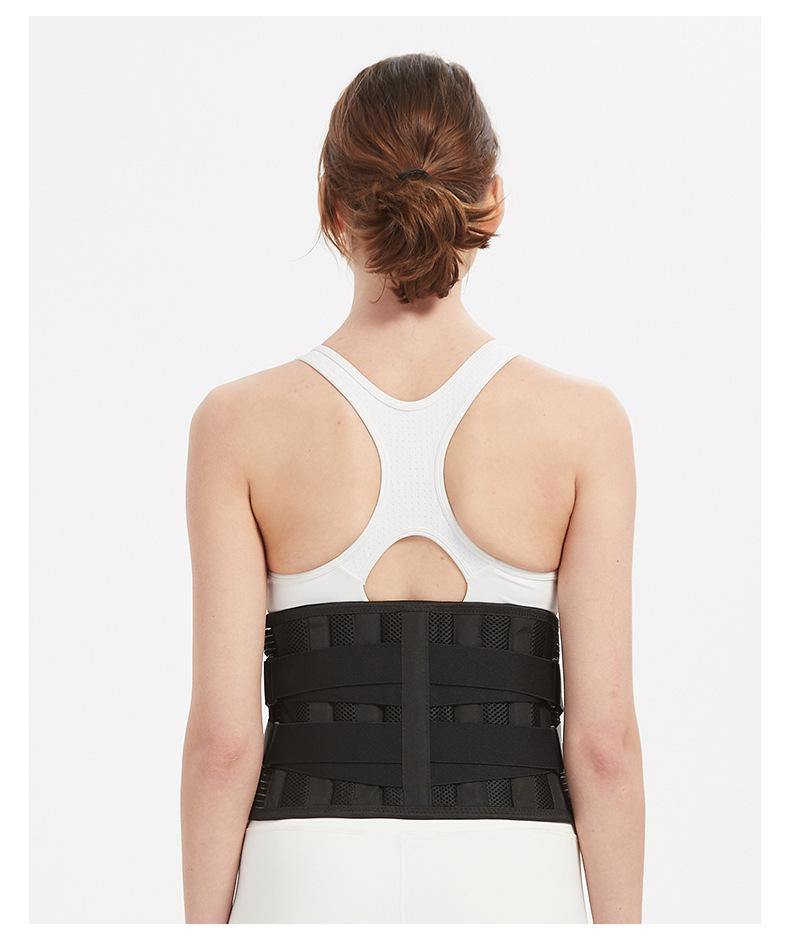 Sommer Lendenstützgürtel: Atmungsaktive Taillendekompression, Stahlplattenstütze, Bauchformung für Männer und Frauen.