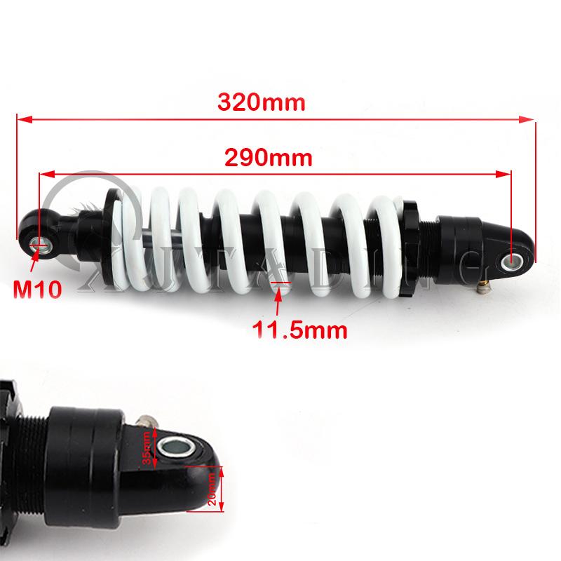 Motorcycle 290mm Rear Shock Adjustable Damping For BSE T8 KAYO CRF KLX YZF Motocross Pit Dirt Bike Accessories