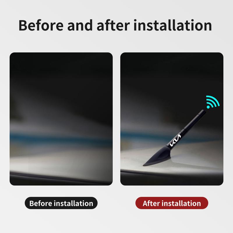ABQ4 For KIA Car Roof Antenna Receiving Carbon Fiber Radio Enhanced Signal Rio K5 K2 Sportage Ceed Sorento Picanto Stinger Soul