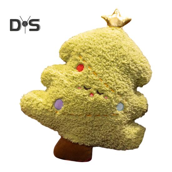 

Рождественская плюшевая кукла в форме снеговика, кролика, праздничный олень, плюшевая подушка, мягкая, приятная на ощупь, подушка в виде елки, декор для офисного дивана B