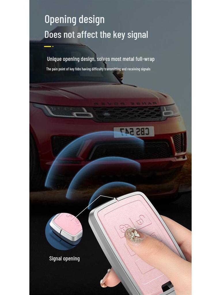 Land Rover & Jaguar Key Case for Range Rover Sport, Velar, Evoque, Discovery 4, Freelander 5.