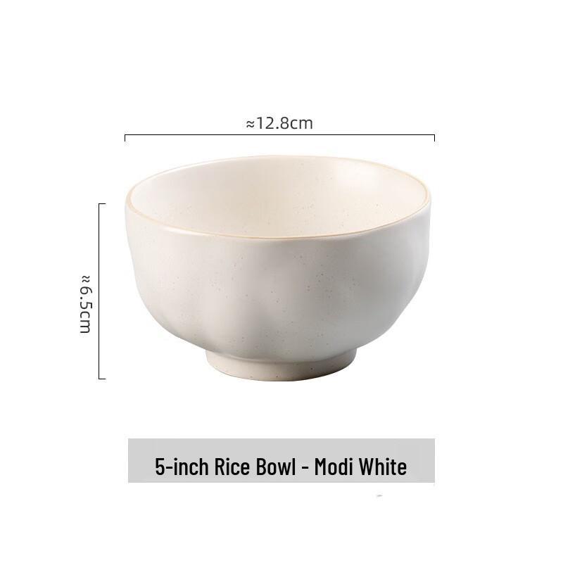 Meishangyuan Ceramic Lotus-Edge Bowls (2-Pack)