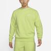 Nike Sportswear Club French Terry Embroidered Logo Crewneck Sweatshirt Men Tops Lemon-Yellow BV2667-736