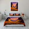 Sunset, cliffs, orange field. Bedding sets Duvet cover sets Duvet covers Pillowcases(1 * Duvet Cover 2 * Pillowcases without duvet insert)