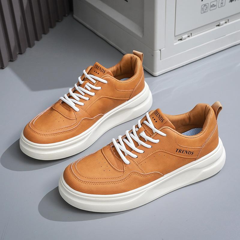 

Осенняя мужская обувь 2024 новая маленькая белая обувь модные кеды с низким верхом модная мужская дышащая и удобная спортивная обувь модный гонконгский стиль 44