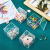 Acrylic Storage Box Set of 8 Clear Waterproof Display Cases with Lids for Jewelry, Figurines, Candy, Cosmetics, Beads