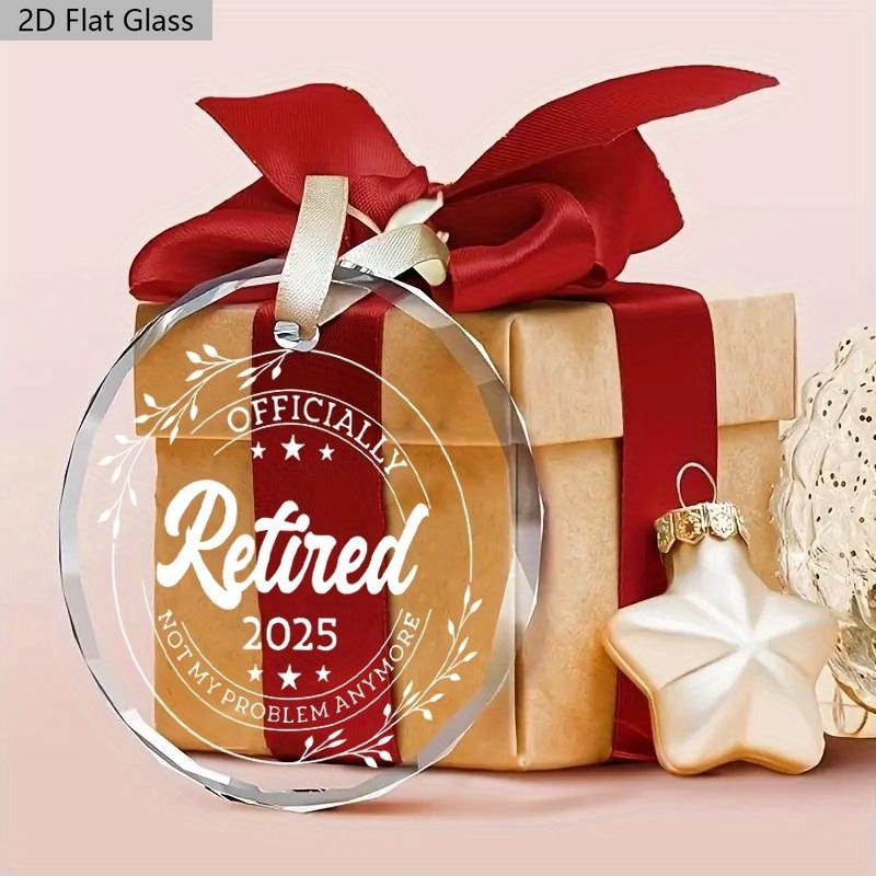 1pc/2pcs Retirement Gift for Woman and Men,Best Gifts for Retiring People,Happy Retirement Ornament for Holiday Decor, Ideal Gift for Retired Couples