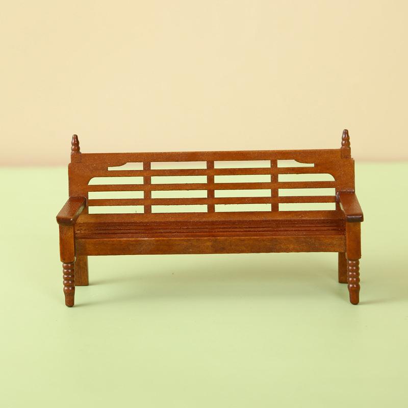 1:12 Puppenhaus Miniatur Parkbank Rückenlehne Stuhl Möbel Modell Dekor Spielzeug Puppenhaus Zubehör