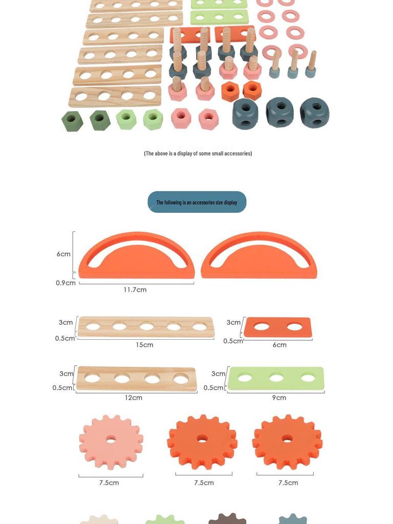 Multifunctional Wooden Workbench: Interactive Educational Toys for Early Childhood Role-Playing