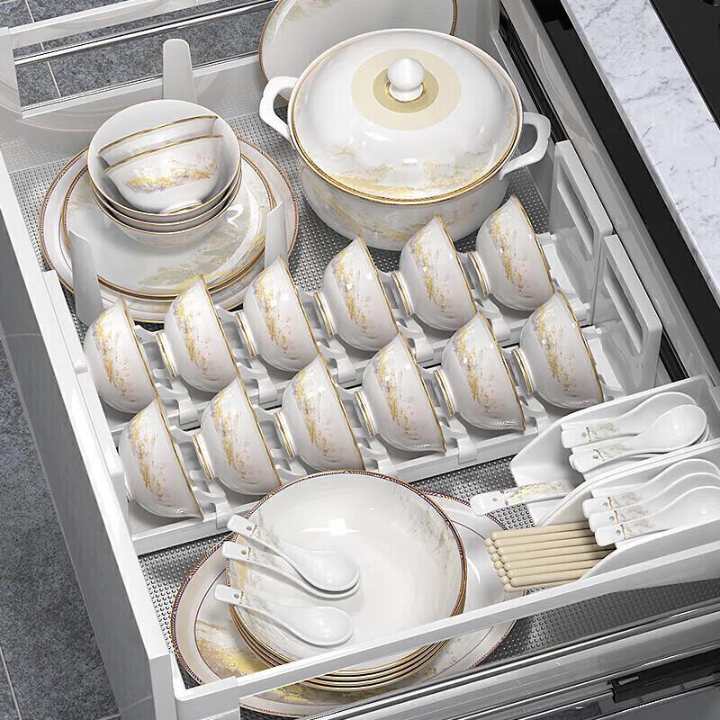 Luowei Jingdezhen 'Great Rivers and Mountains' Ceramic Tableware Set