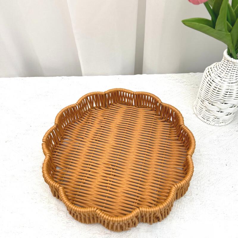 Plastic Woven Snack Serving Basket