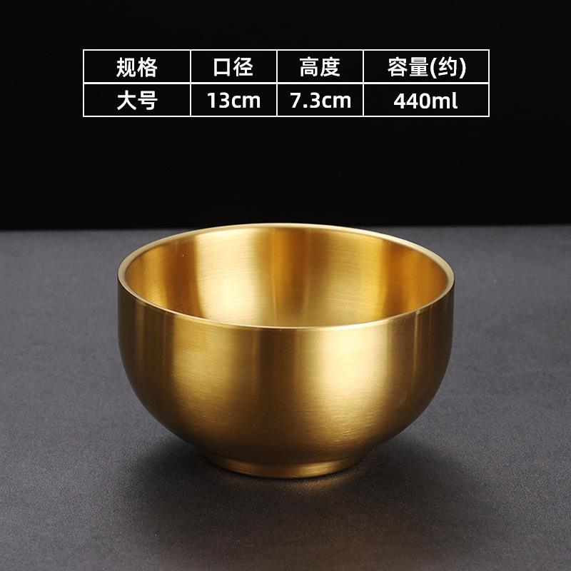 Ciotola per Kimchi in Acciaio Inox 304 Coreana Ciotola per Riso al Vapore a Doppio Strato Stoviglie Antiscottatura per Bambini Ciotole per Zuppa di Frutta per la Casa