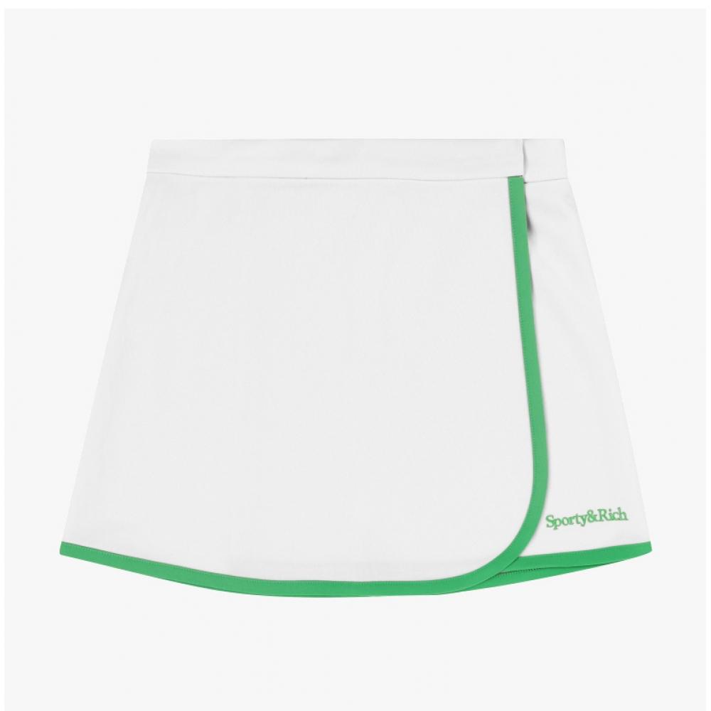Sporty   Rich Sk009S408Sw Serif  Serif  Logo Wrap Women S Skirt