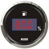 KUS 52mm Digital Fuel Level Gauges 0-190ohm Black Fuel Level Meters Devices 240-33ohm with Red or Yellow Backlight for Auto Boat