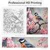 Frame Diy Painting By Numbers For Adults Kits Bird And Flowers Handpainted Acrylic Paint With Numbers For Home Decors 40x50cm