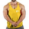 Gilet da Fitness Atletico da Uomo - Traspirante, Spalline Sottili, Cotone, Taglie Forti