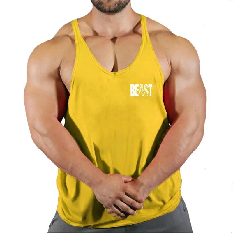 Gilet da Fitness Atletico da Uomo - Traspirante, Spalline Sottili, Cotone, Taglie Forti