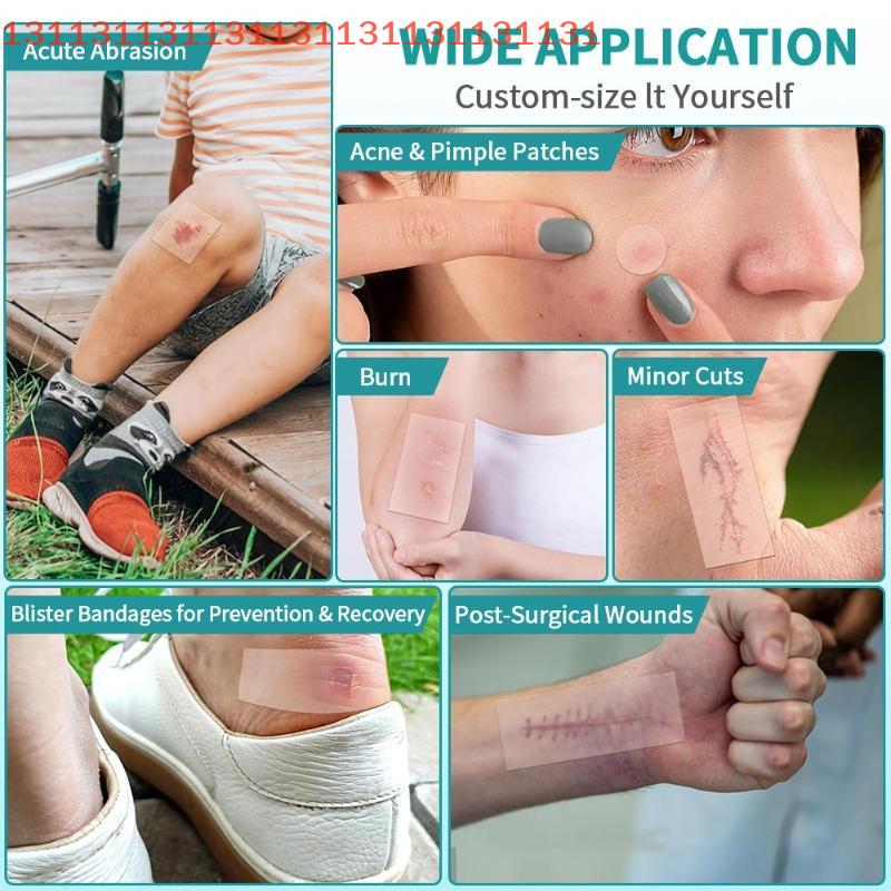 Hydrokolloidrulle för sårvård Hydrokolloidplåsterförband med självhäftande, trycksårsförband, mycket absorberande för brännskador
