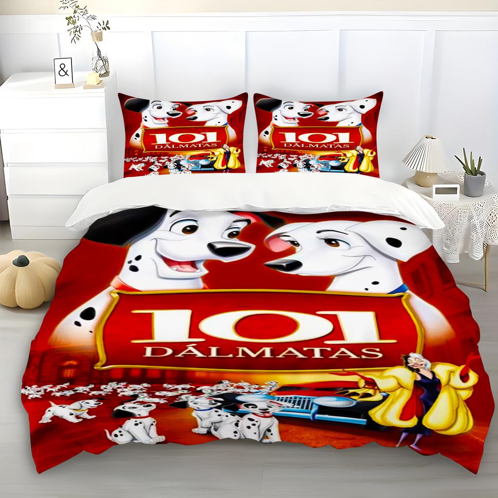 Cartoon Duvet Cover 101 DALMATAS Anime Cruella Duvet Printed Comforter, 100% Polyester, Warmth Bedding, Warm , Quilt Cover